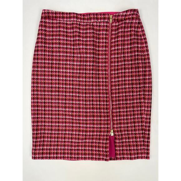 Talbots Dresses & Skirts - Talbots Womens Tweed Pencil Skirt Size 8 Pink Wool Blend Career Preppy Zipper